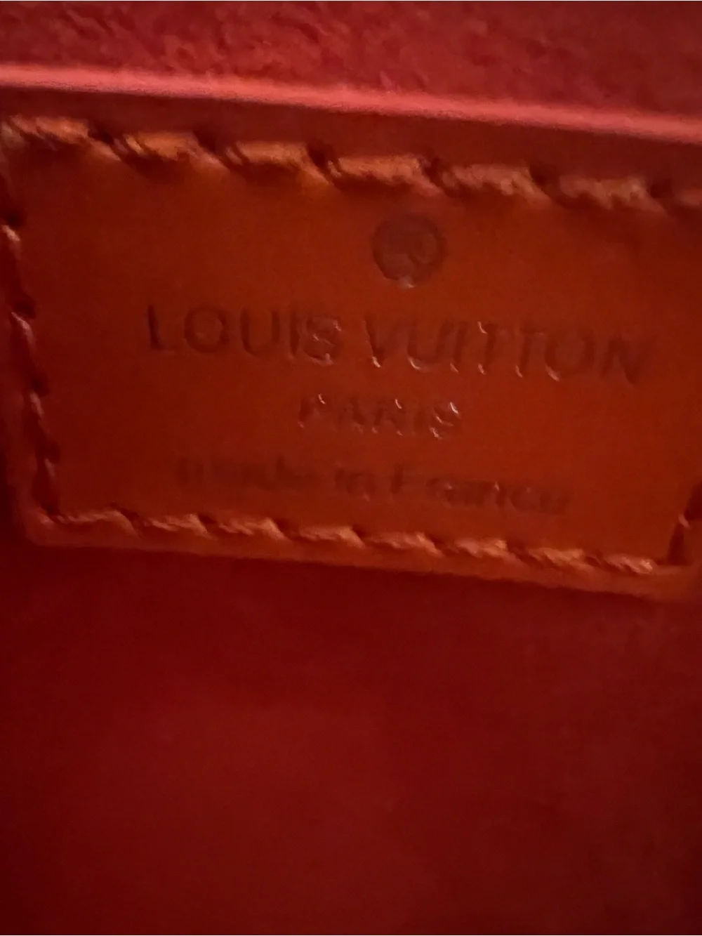 Louis Vuitton Orange Epi Leather Tote with Silver Hardware